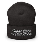 Sugar Spice and Dad Jokes Cuffed Beanie