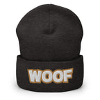 Woof Cuffed Beanie - Pet Dog Woof Pet Lover Beanie