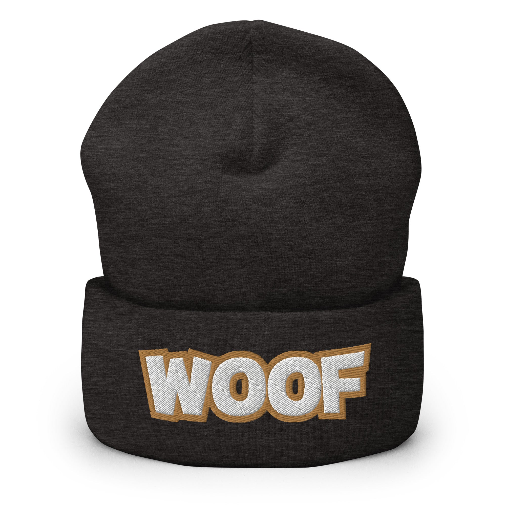 Woof Cuffed Beanie - Pet Dog Woof Pet Lover Beanie
