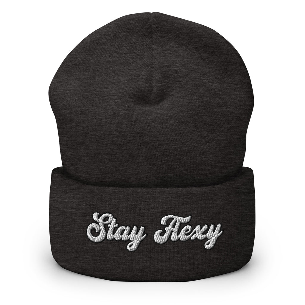 Stay Flexy Cuffed Beanie - Stay Flexible Minimalist Statement Beanie