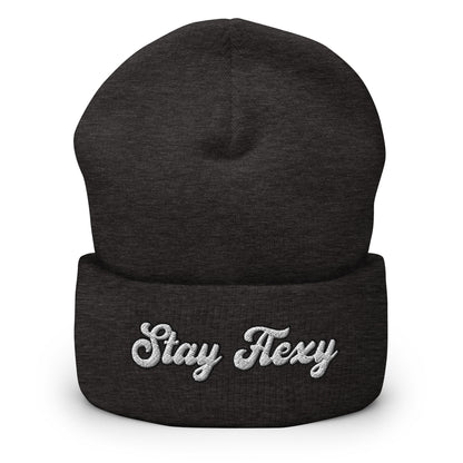 Stay Flexy Cuffed Beanie - Stay Flexible Minimalist Statement Beanie