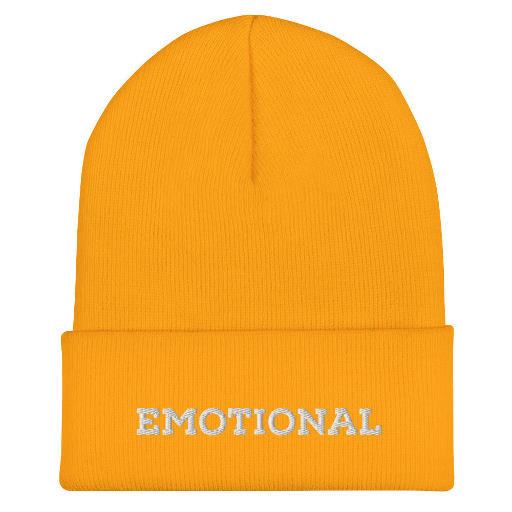 Emotional Cuffed Beanie Emo Funny Dark Goth Different Beanie