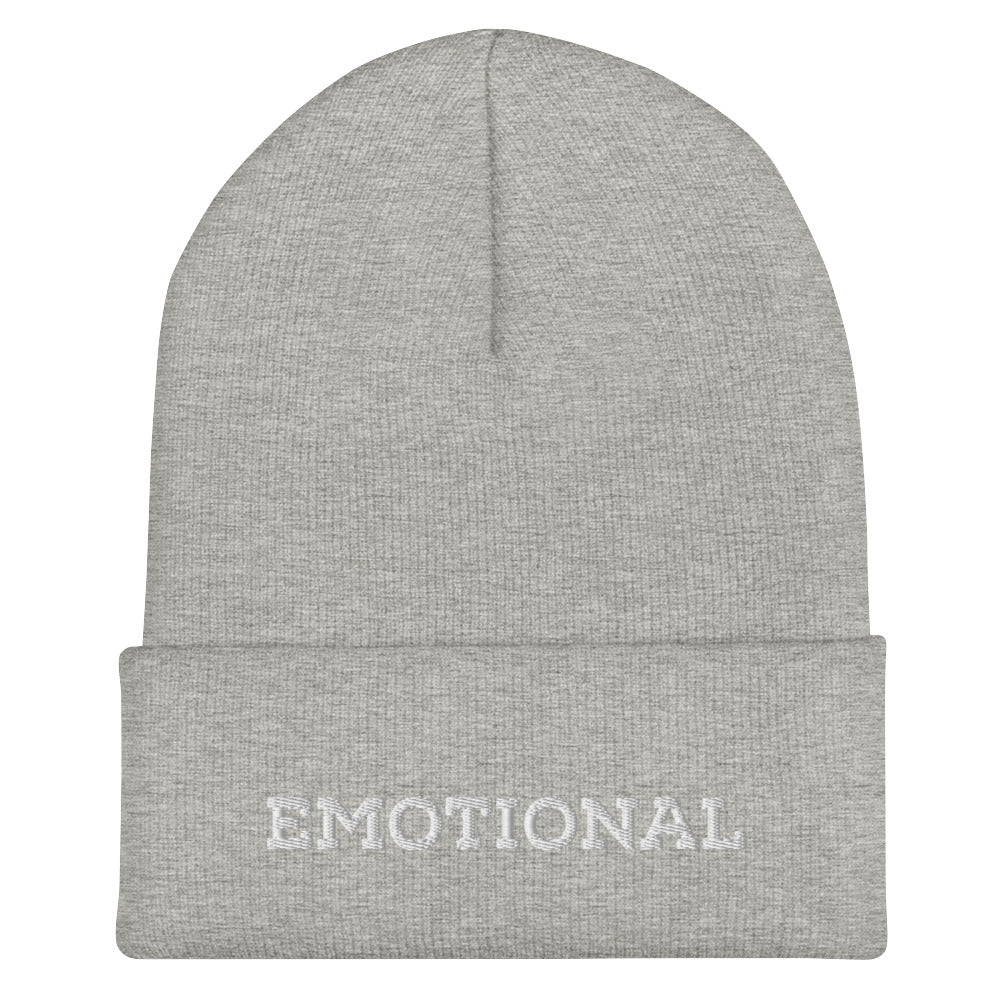 Emotional Cuffed Beanie Emo Funny Dark Goth Different Beanie