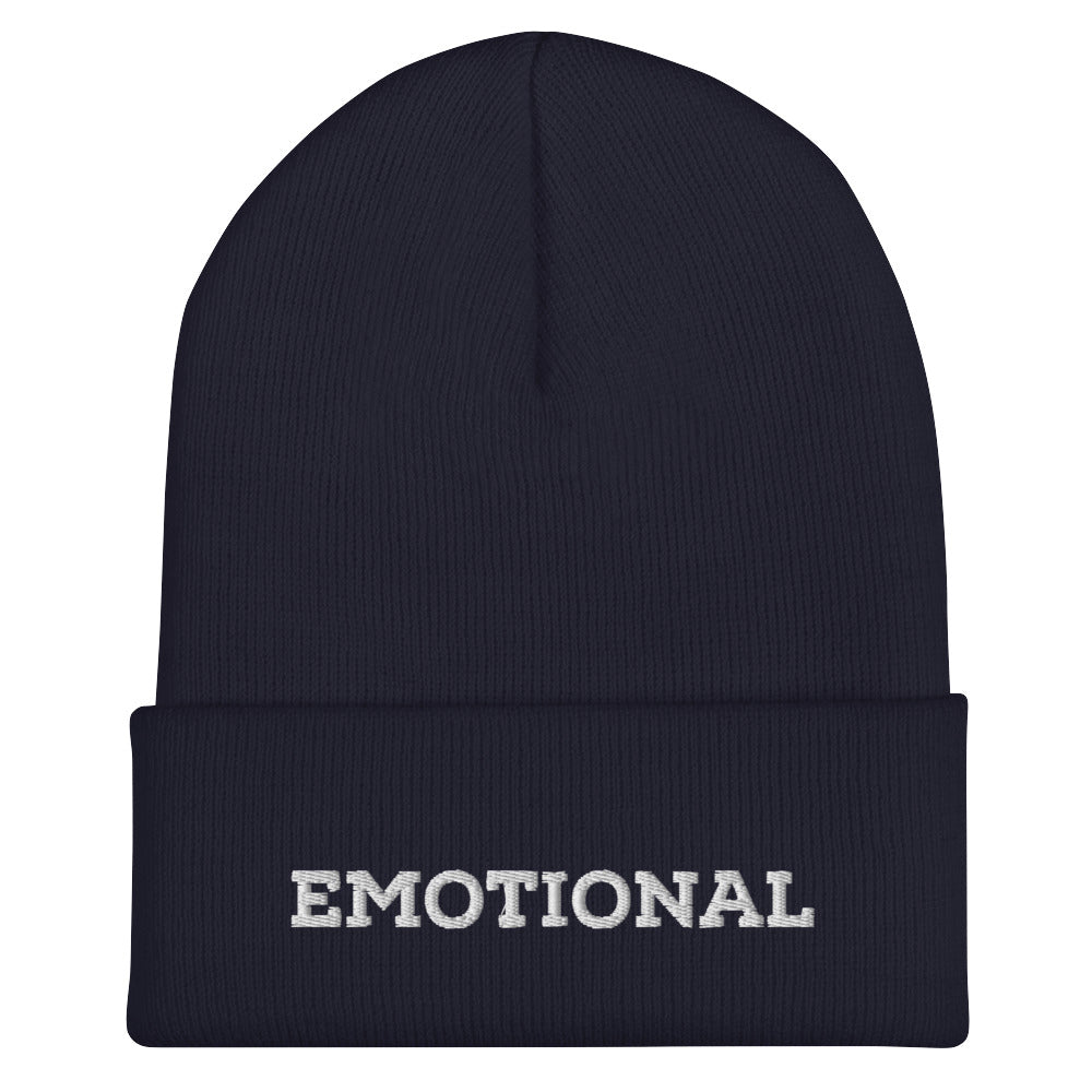 Emotional Cuffed Beanie Emo Funny Dark Goth Different Beanie