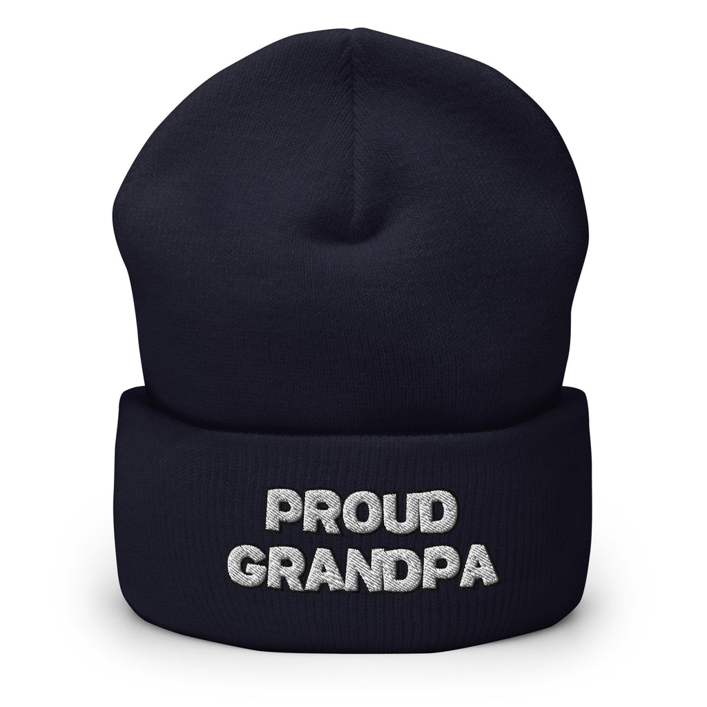 Proud Grandpa Cuffed Beanie - Best Grandparent Beanie