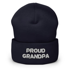 Proud Grandpa Cuffed Beanie - Best Grandparent Beanie
