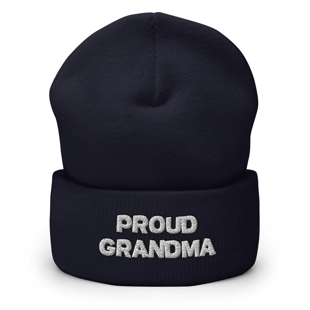 Proud Grandma Cuffed Beanie - Best Grandparent Beanie