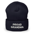 Proud Grandma Cuffed Beanie - Best Grandparent Beanie