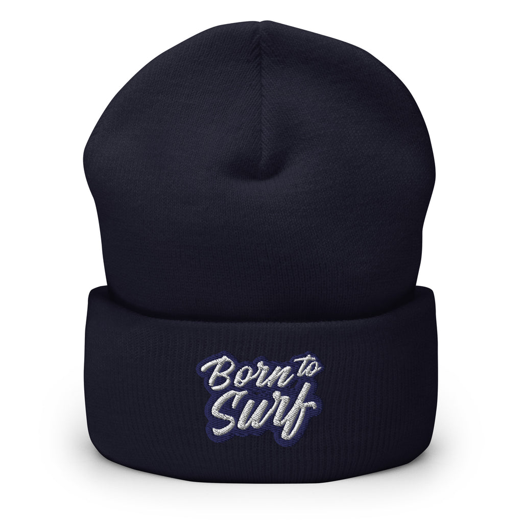 Born to Surf Cuffed Beanie - Surfing, Beach Surfer