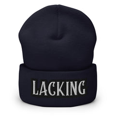 Lacking Statement Cuffed Beanie - Humorous Expression Beanie