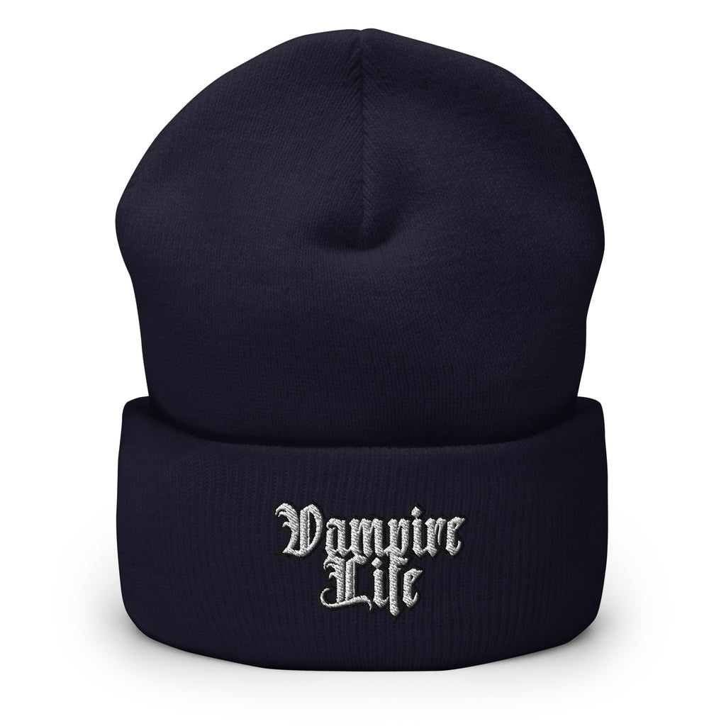 Vampire Life Cuffed Beanie - Vamplife, Dracula, Goth