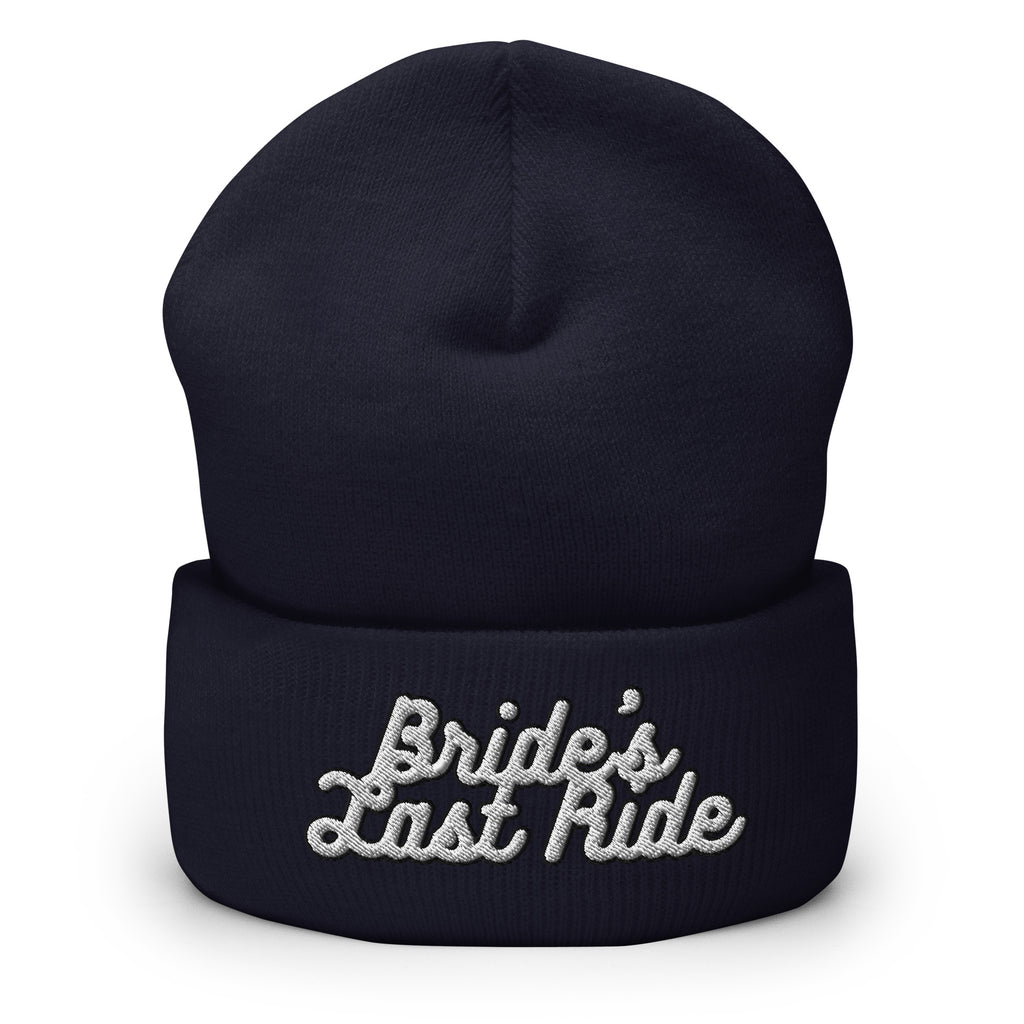 Bride's Last Ride Cuffed Beanie - Bridal Wedding Beanie