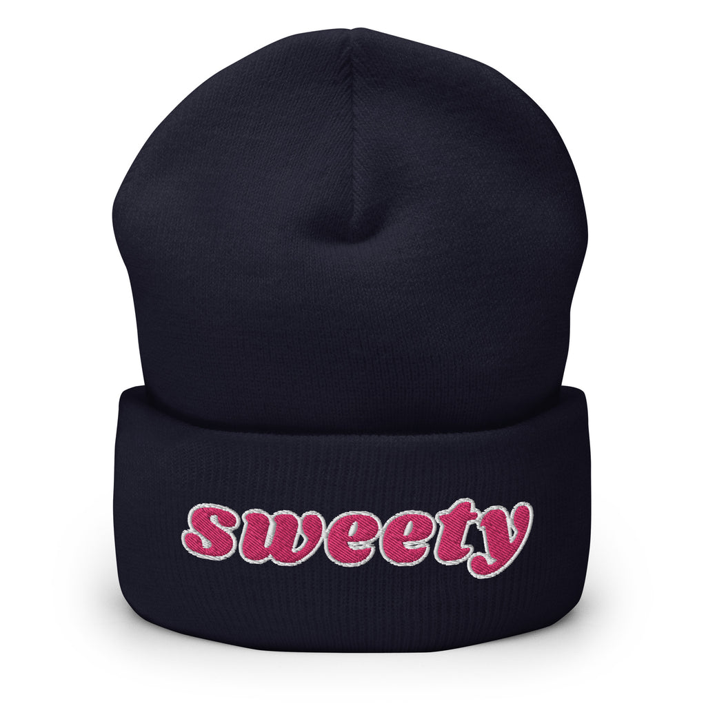 Sweety Cuffed Beanie - Sweetie Women's Statement Beanie