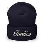 In All Fairness Cuffed Beanie - Funny Modern Statement Beanie