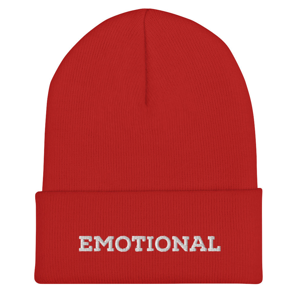 Emotional Cuffed Beanie Emo Funny Dark Goth Different Beanie