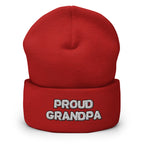 Proud Grandpa Cuffed Beanie - Best Grandparent Beanie