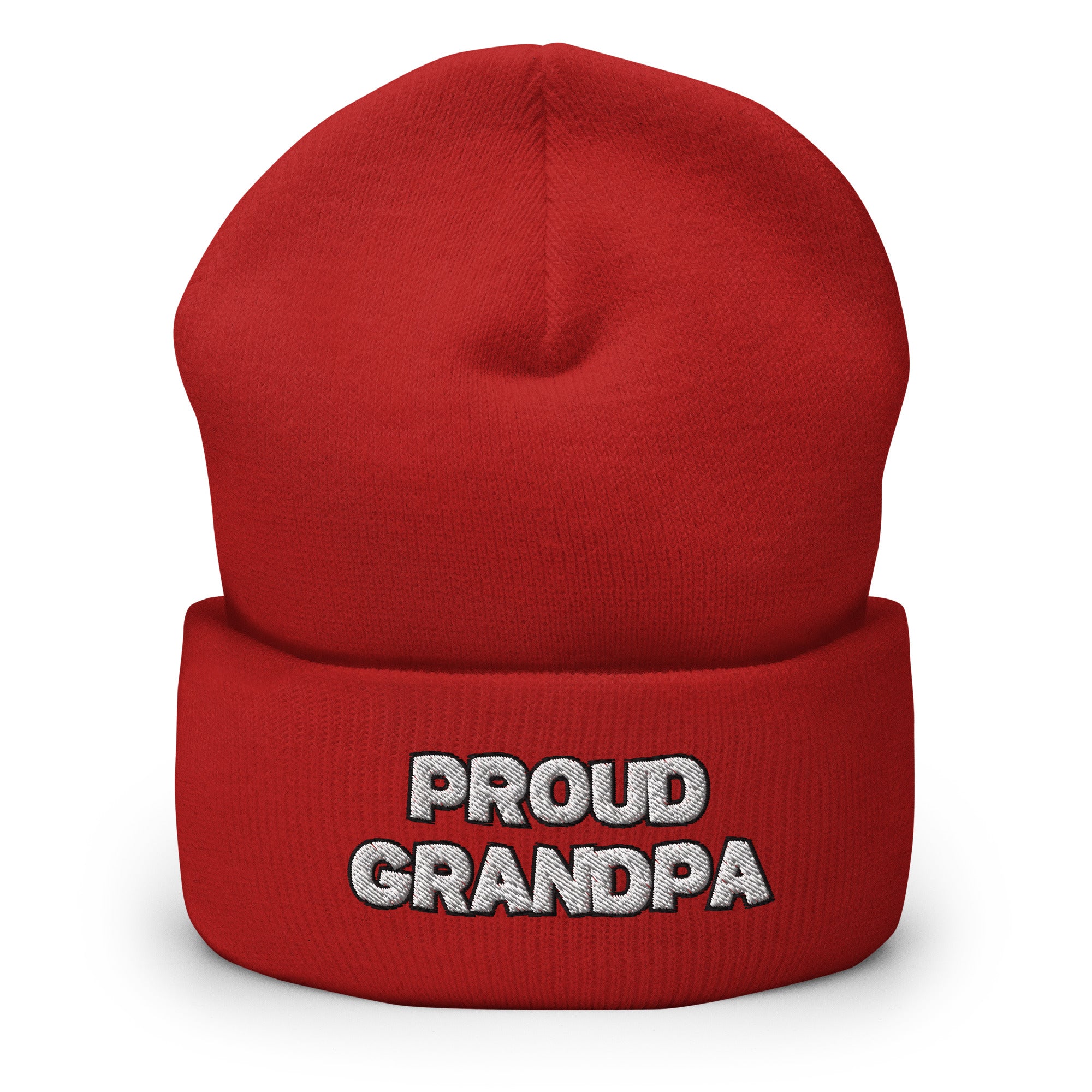 Proud Grandpa Cuffed Beanie - Best Grandparent Beanie