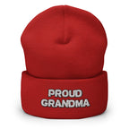 Proud Grandma Cuffed Beanie - Best Grandparent Beanie