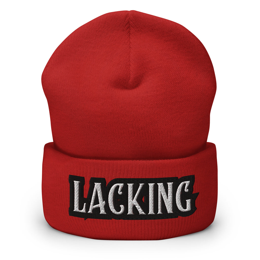Lacking Statement Cuffed Beanie - Humorous Expression Beanie