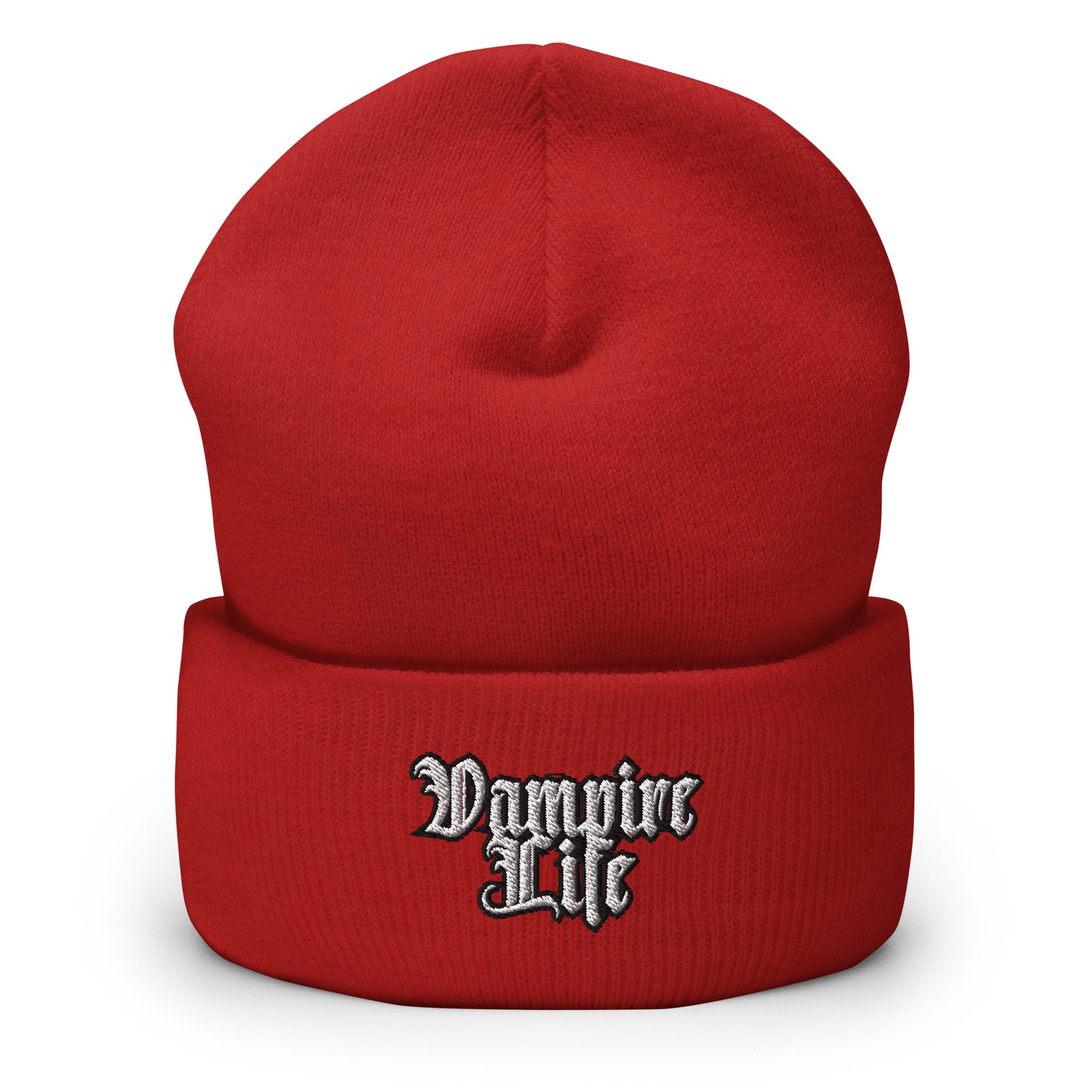 Vampire Life Cuffed Beanie - Vamplife, Dracula, Goth