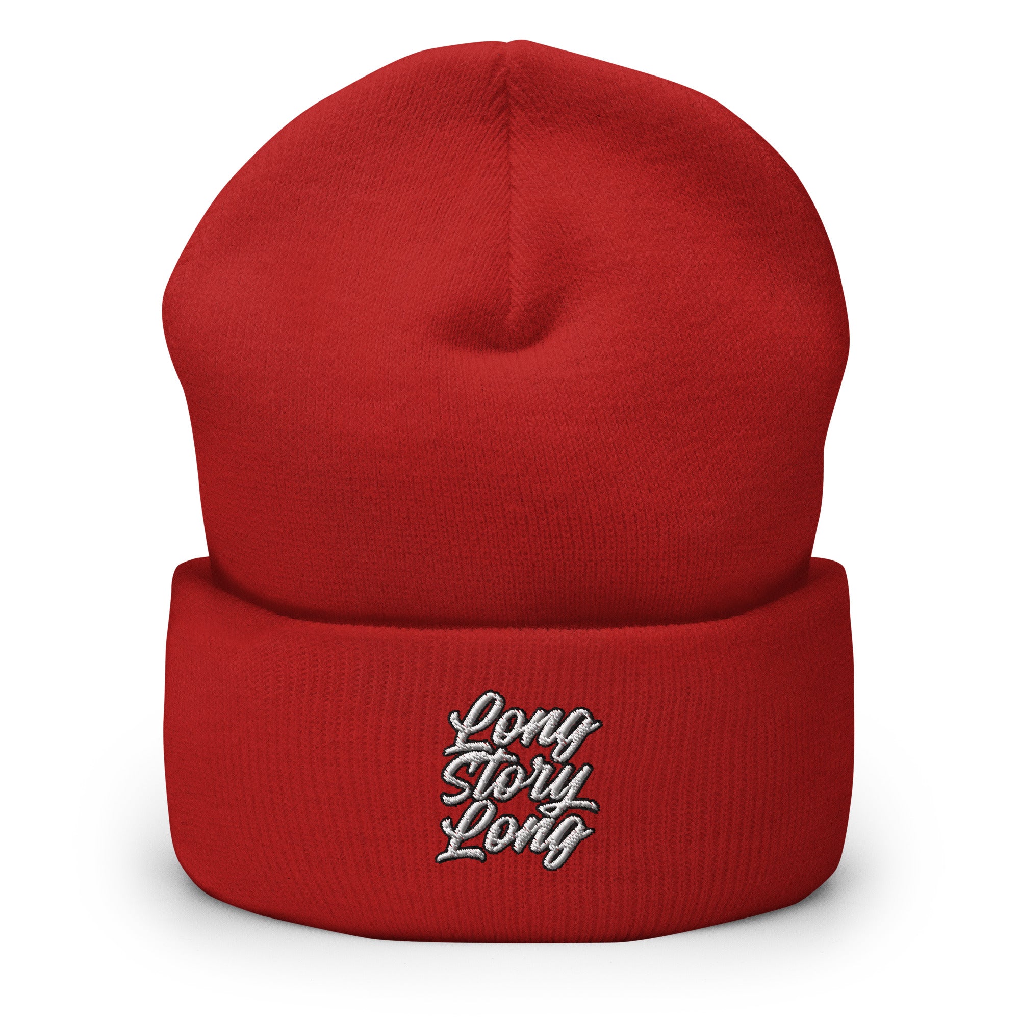Long Story Long Cuffed Beanie - Funny Statement Beanie