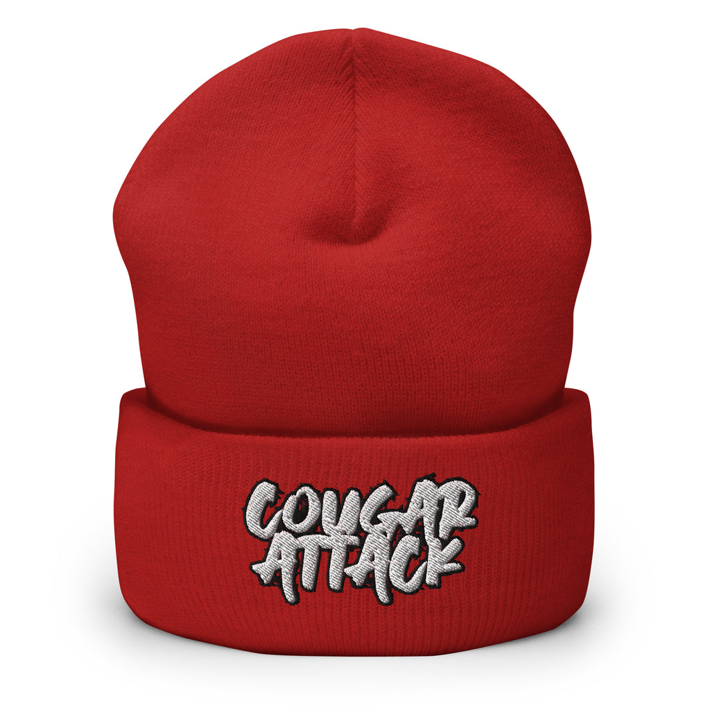 Cougar Attack Cuffed Beanie - MILF Mommy Cougar Beanie