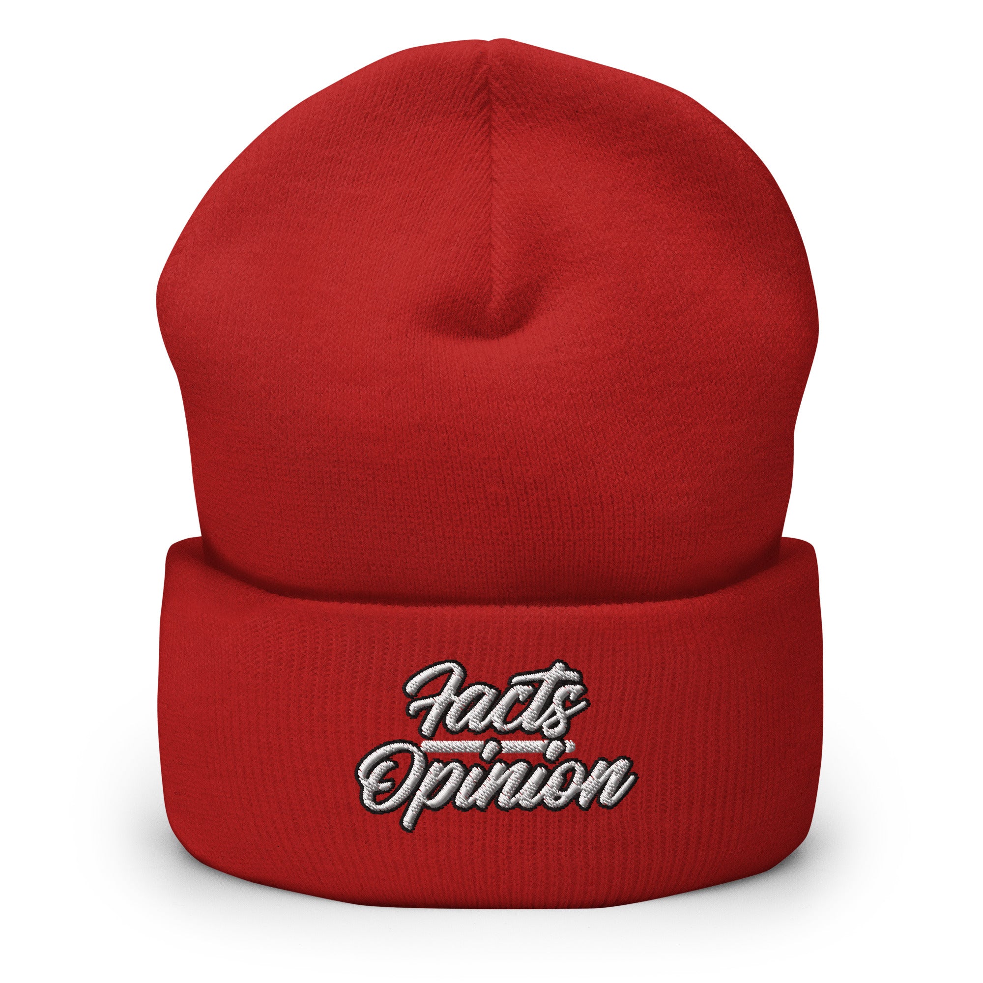 Facts Over Opinion Cuffed Beanie