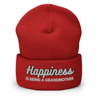Happiness is Being a Grandmother Cuffed Beanie - Best Grandparent Beanie