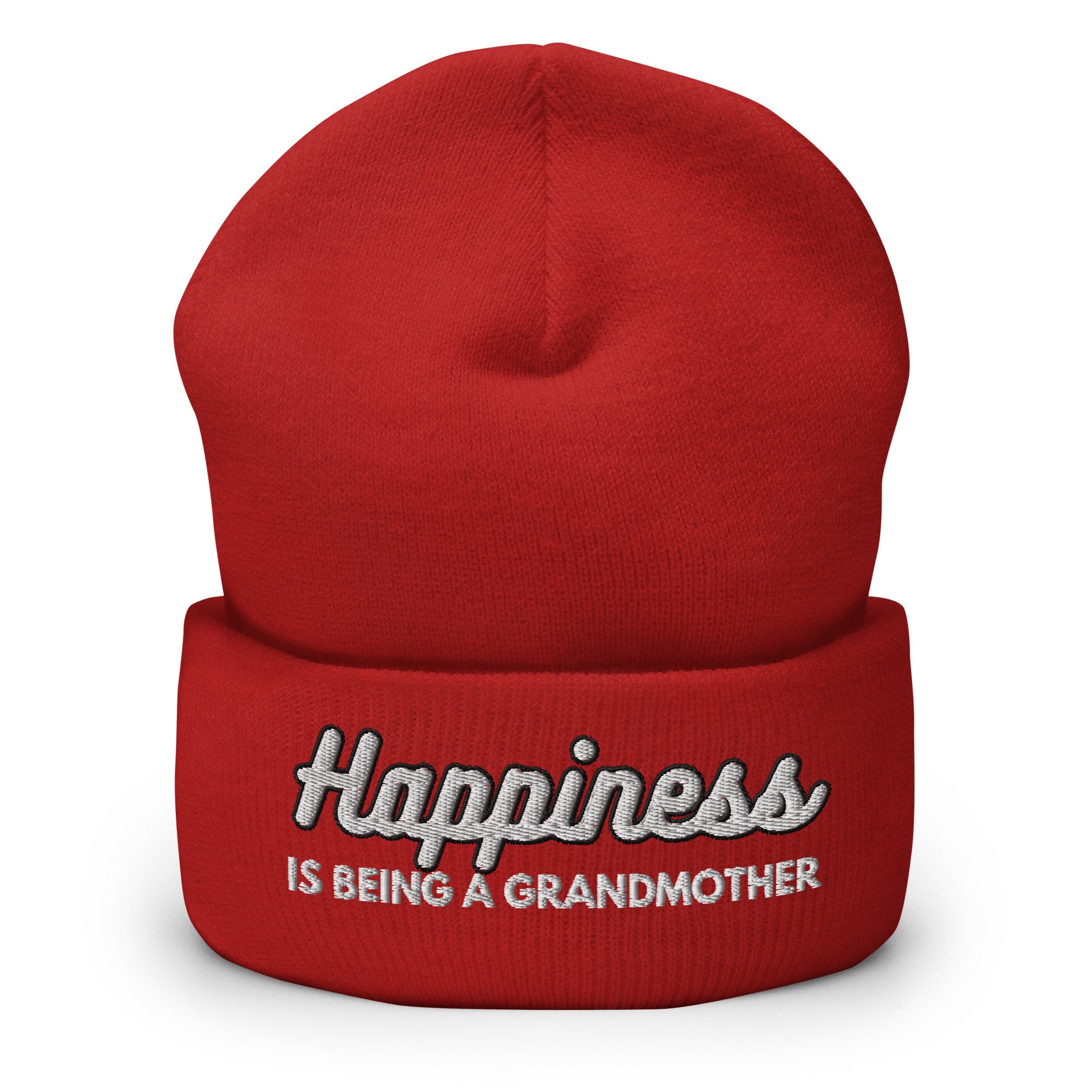 Happiness is Being a Grandmother Cuffed Beanie - Best Grandparent Beanie