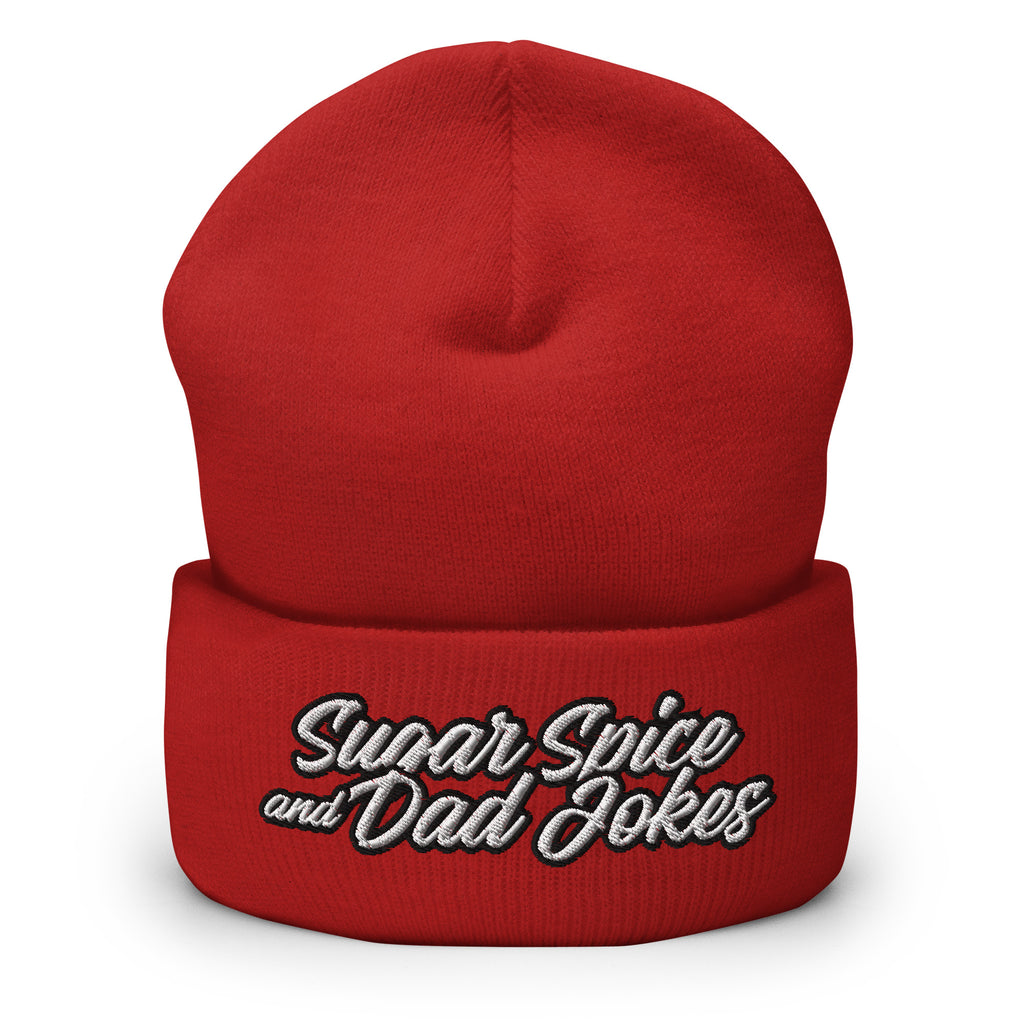 Sugar Spice and Dad Jokes Cuffed Beanie