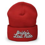 Bride's Last Ride Cuffed Beanie - Bridal Wedding Beanie