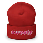 Sweety Cuffed Beanie - Sweetie Women's Statement Beanie