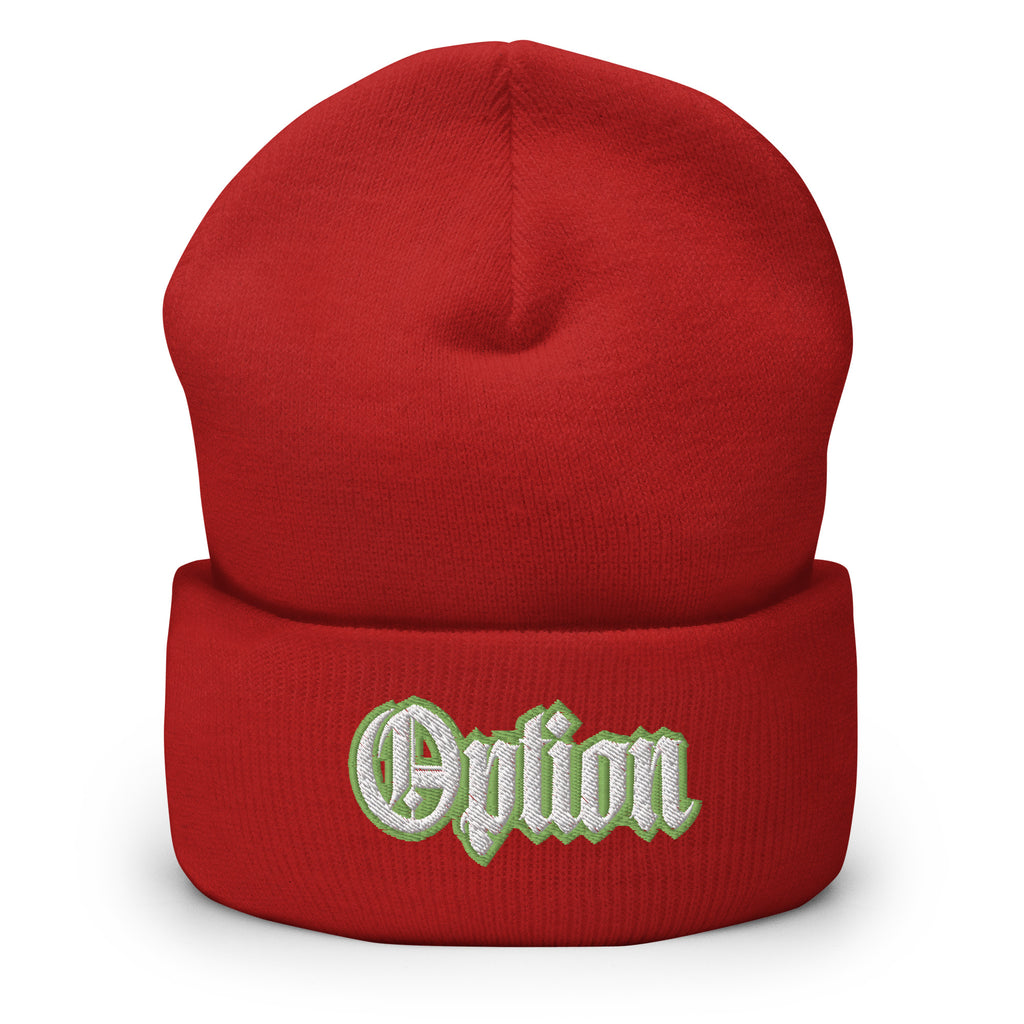Option Cuffed Beanie - Minimalist Statement Beanie