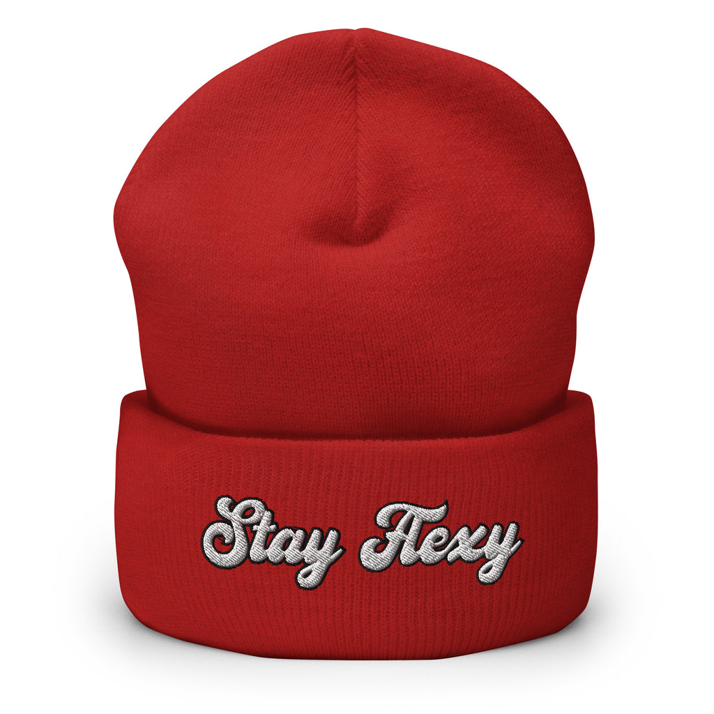 Stay Flexy Cuffed Beanie - Stay Flexible Minimalist Statement Beanie