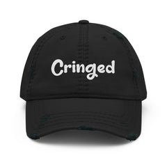 Cringed Distressed Dad Hat Funny Font Happy Errand Gym Hat Brunch