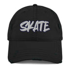 Skate Distressed Dad Hat - Skater Boy, Skater Life, Skating, Headwear, Skateboard, Skateboarding