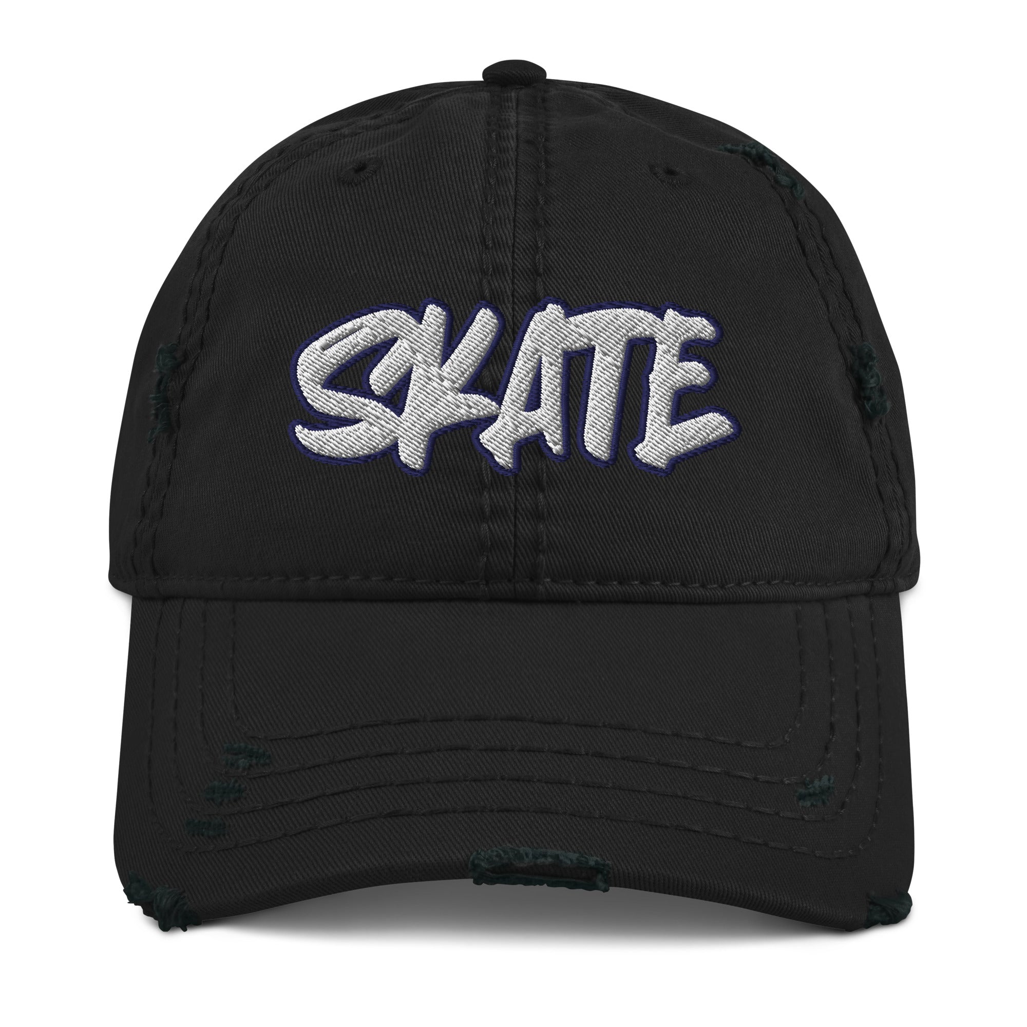 Skate Distressed Dad Hat - Skater Boy, Skater Life, Skating, Headwear, Skateboard, Skateboarding
