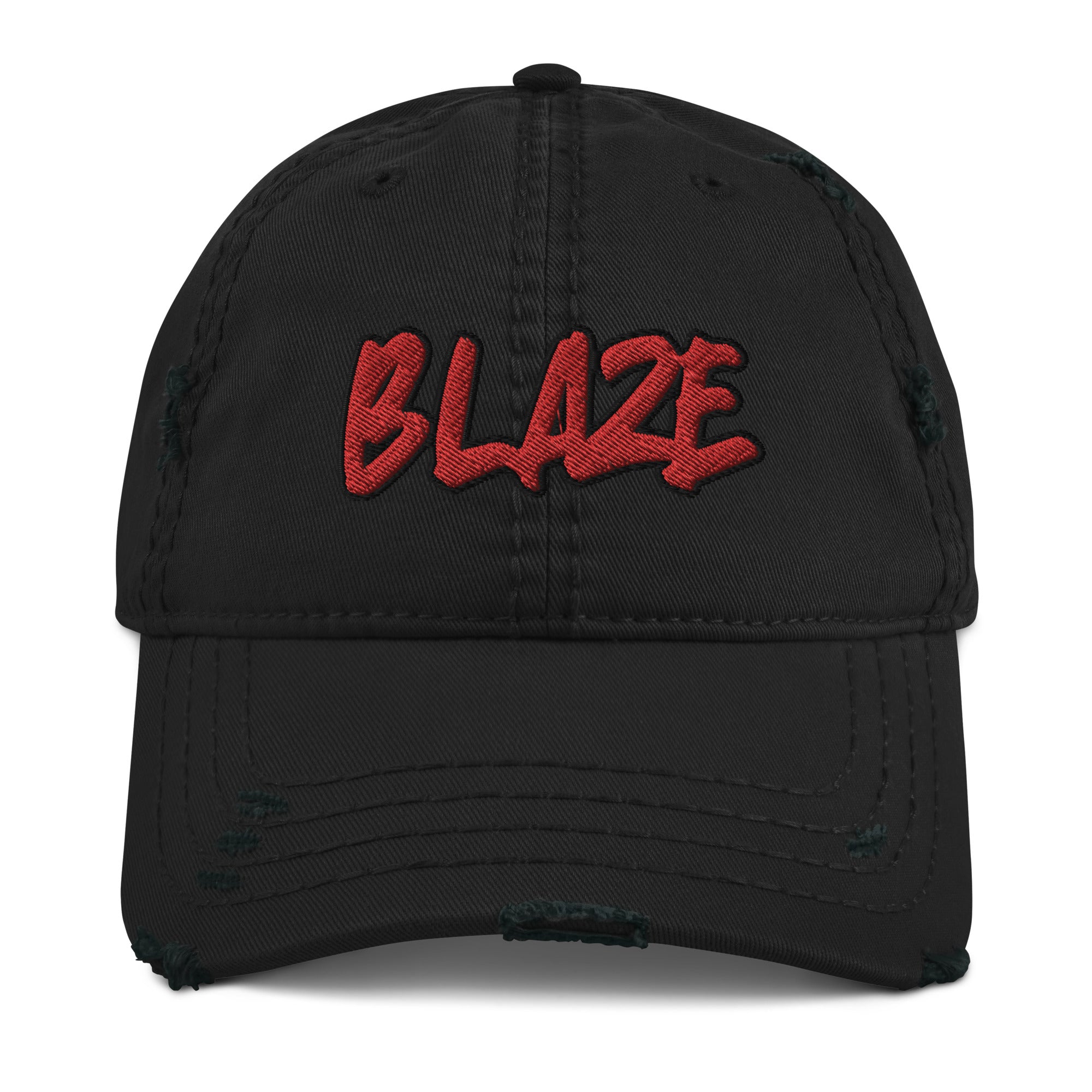 Blaze Distressed Dad Hat - Blazing Fire, Flame, Firefighter