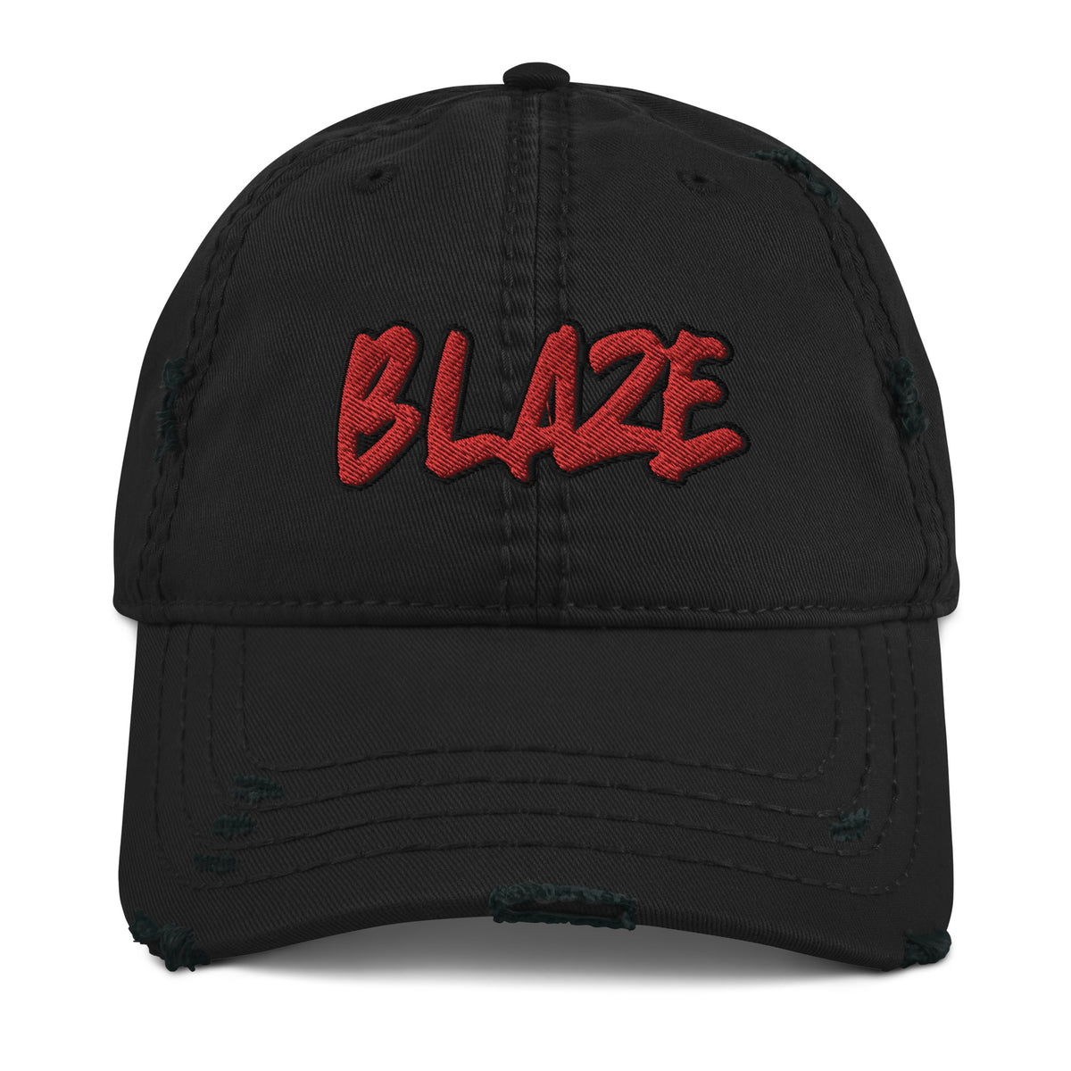 Blaze Distressed Dad Hat - Blazing Fire, Flame, Firefighter