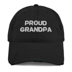 Proud Grandpa Distressed Dad Hat - Best Grandparent Hat