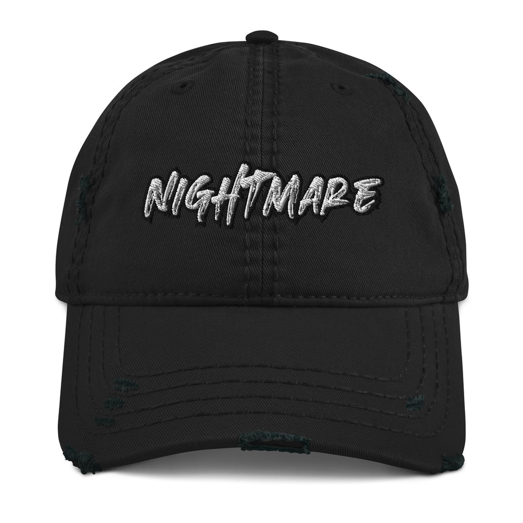Nightmare Distressed Dad Hat - Nightmare Creepy Hat