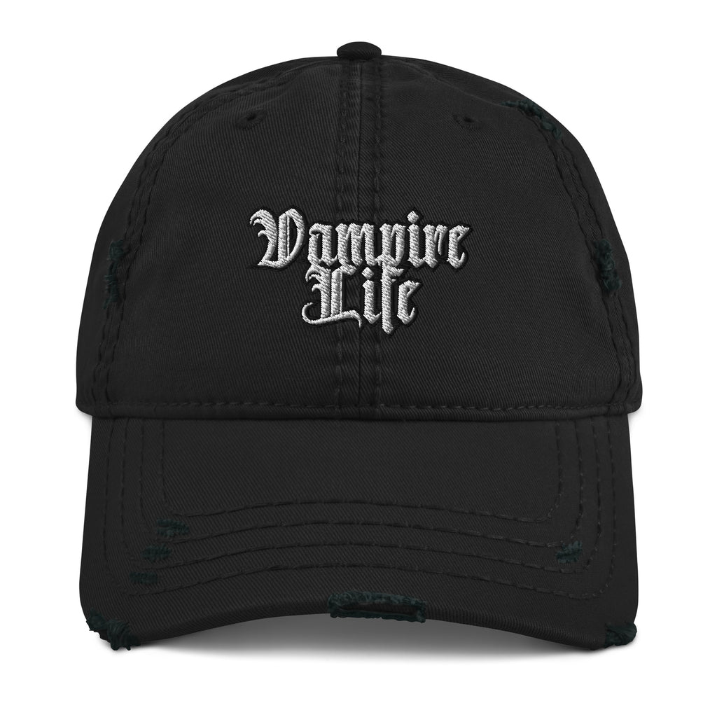 Vampire Life Distressed Dad Hat - VampLife, Dracula, Goth