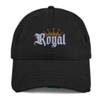 Royal Distressed Dad Hat - Royalty Crown Cap