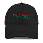 Forty Acres And A Mule Distressed Hat -  Black Slave History