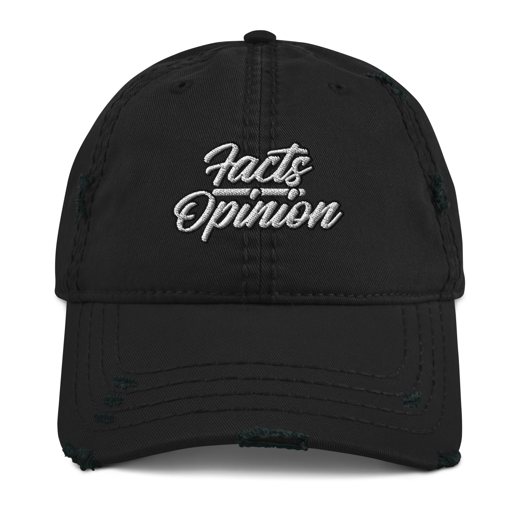 Facts Over Opinion Distressed Dad Hat