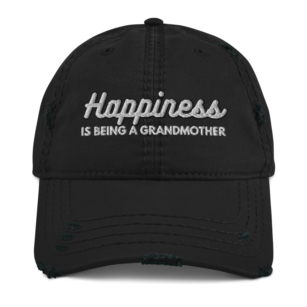 Happiness is Being a Grandmother Distressed Dad Hat - Best Grandparent Cap