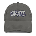 Skate Distressed Dad Hat - Skater Boy, Skater Life, Skating, Headwear, Skateboard, Skateboarding