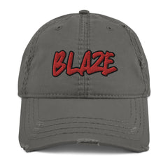 Blaze Distressed Dad Hat - Blazing Fire, Flame, Firefighter