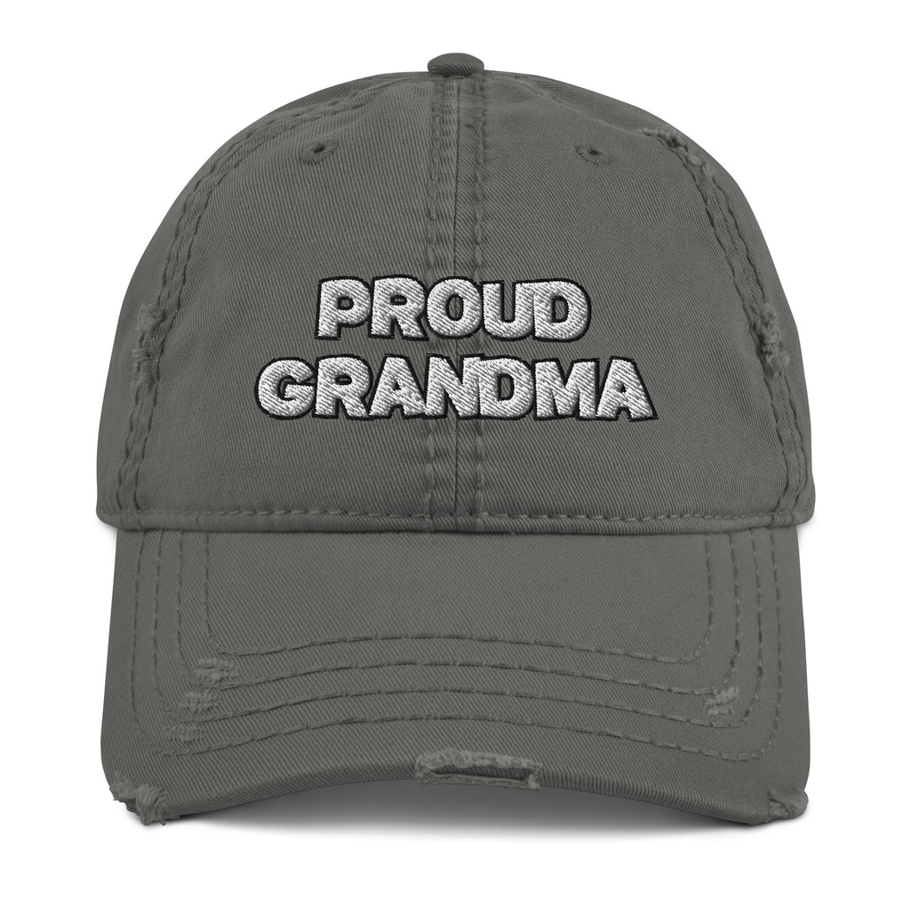 Proud Grandma Distressed Hat - Best Grandparent Hat
