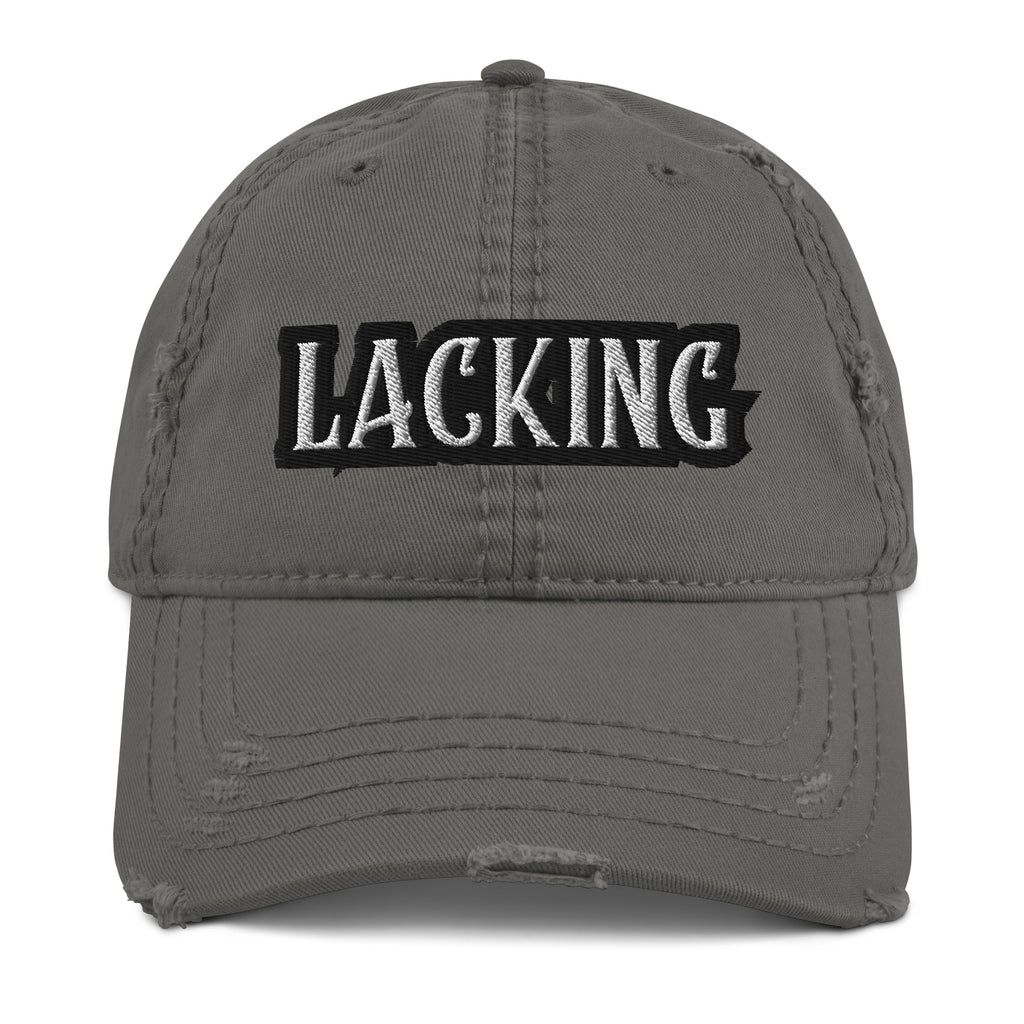 Lacking Statement Distressed Dad Hat - Self-deprecation